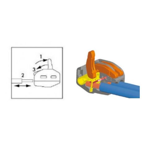 Lot de 10 bornes automatiques à levier 2 fils souples 0,2 à 4mm² - 2 entrées
