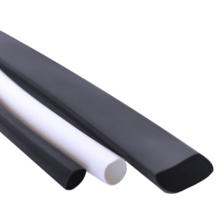 Lot de 10 gaines thermorétractable 8cm blanches et noires 4xØ3,5mm + 4xØ5mm + 2xØ13mm