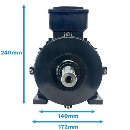 Moteur monophasé CEMER MYTE B3, 1.5 KW, 3000 TR/MIN, HA 90, 230V, Alu
