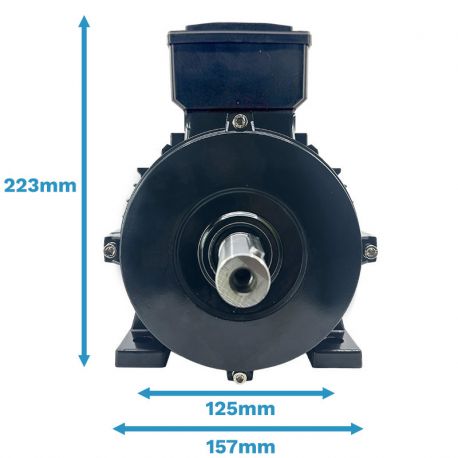 Moteur monophasé CEMER MYTE B3, 0.75 KW, 1500 TR/MIN, HA 80, 230V,Alu