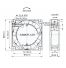 Ventilateur axial carré 230Vac 80X80X25 - débit d'air 36m3/h - 15W