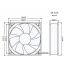 Ventilateur axial carré 24Vdc 92X92X25 - débit d'air 103m3/h - 5.5W