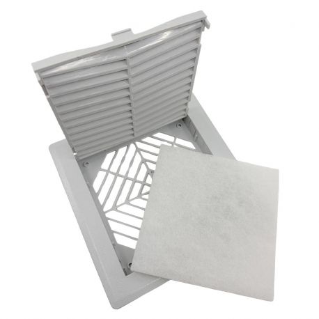 Grille de ventilation avec filtre amovible 110x110mm IP54 pour coffret/armoire électrique