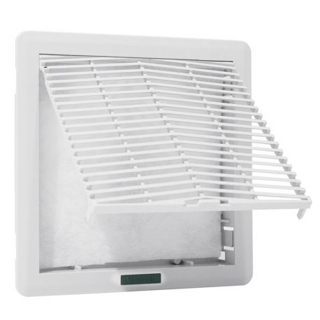 Grille de ventilation avec filtre amovible 210x210mm IP54 pour coffret/armoire électrique Grille de ventilation avec filtre amovible 210x210mm IP54 pour coffret/armoire électrique