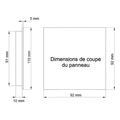 Grille de ventilation avec filtre amovible 110x110mm IP54 pour coffret/armoire électrique