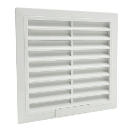 Ouïe d'aération plastique ABS avec filtre IP54 - 105x105mm - RAL7035 pour armoire électrique Ouïe d'aération plastique ABS avec filtre IP54 - 105x105mm - RAL7035 pour armoire électrique
