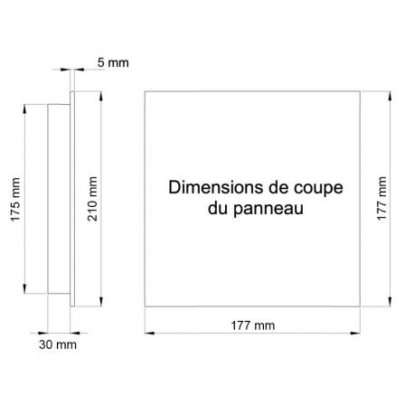 Grille de ventilation avec filtre amovible 210x210mm IP54 pour coffret/armoire électrique
