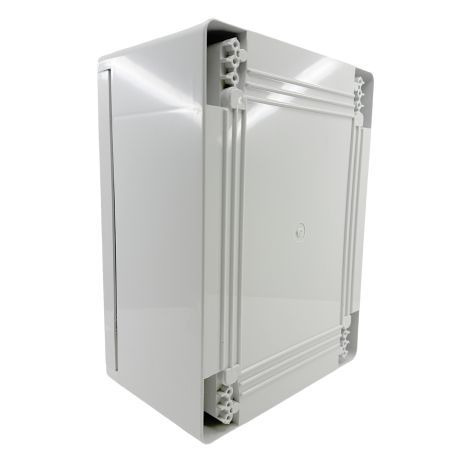 Coffret électrique ABS 330x250x130 étanche IP65 - Porte pleine - avec plaque de fond