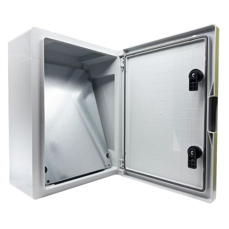 Coffret électrique ABS 500x400x245 étanche IP65 - Porte pleine - avec plaque de fond