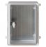 Coffret électrique ABS 280x210x130 étanche IP65 - Porte transparente - avec plaque de fond
