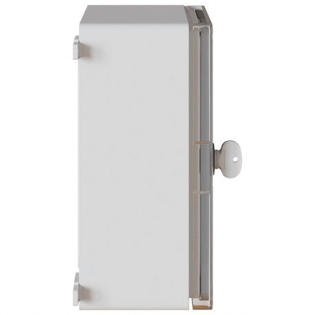 Coffret électrique ABS 330x250x130 étanche IP65 - Porte transparente - avec plaque de fond