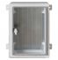 Coffret électrique ABS 330x250x130 étanche IP65 - Porte transparente - avec plaque de fond