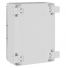 Coffret électrique ABS 330x250x130 étanche IP65 - Porte transparente - avec plaque de fond