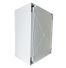 Coffret électrique ABS 400x300x165 étanche IP65 - Porte transparente - avec plaque de fond