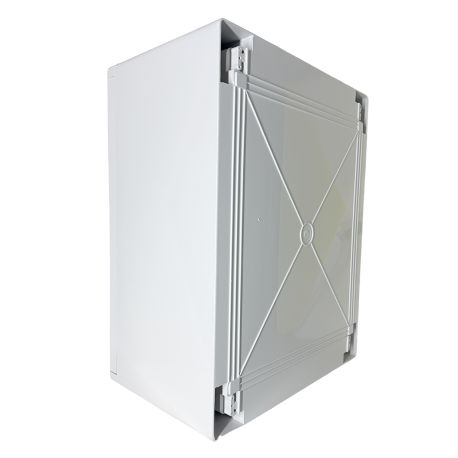Coffret électrique ABS avec rebord 400x300x165 - IP65 - Porte pleine - avec plaque de fond