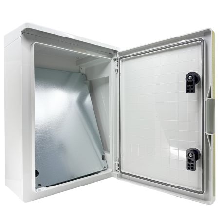 Coffret électrique ABS avec rebord 500x400x175 - IP65 - Porte pleine - avec plaque de fond