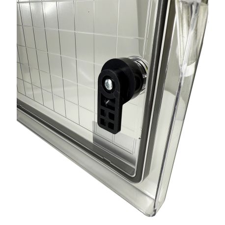 Coffret électrique ABS avec rebord 700x500x245 - IP65 - Porte vitrée - avec plaque de fond