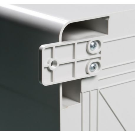 Coffret électrique ABS avec rebord 500x350x195 - IP65 - Porte vitrée - avec plaque de fond