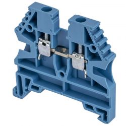 Borne de jonction à vis 2,5mm² - pas 5mm - bleue - IMO
