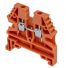Borne de jonction à vis 2,5mm² - pas 5mm - orange- IMO