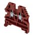 Borne de jonction à vis 2,5mm² - pas 5mm - rouge- IMO