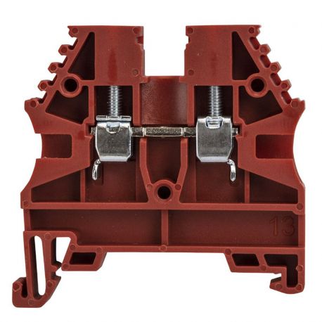 Borne de jonction à vis 2,5mm² - pas 5mm - rouge- IMO