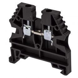 Borne de jonction à vis 2,5mm² - pas 5mm - noire - IMO
