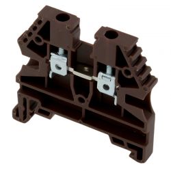 Borne de jonction à vis 2,5mm² - pas 5mm - marron - IMO
