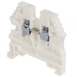 Borne de jonction à vis 2,5mm² - pas 5mm - blanche - IMO