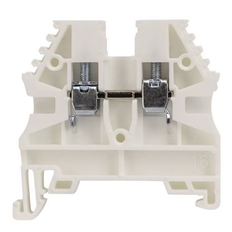 Borne de jonction à vis 2,5mm² - pas 5mm - blanche - IMO