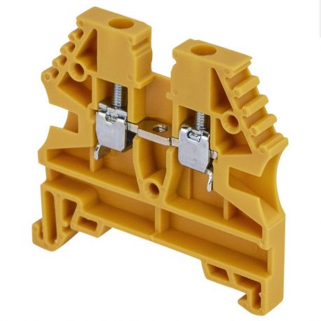 Borne de jonction à vis 2,5mm² - pas 5mm - jaune - IMO Borne de jonction à vis 2,5mm² - pas 5mm - jaune - IMO