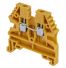 Borne de jonction à vis 2,5mm² - pas 5mm - jaune - IMO
