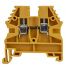 Borne de jonction à vis 2,5mm² - pas 5mm - jaune - IMO