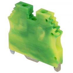Borne de jonction à vis de terre 2,5 à 4mm² - pas 6mm - vert/jaune - IMO