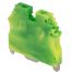 Borne de jonction à vis de terre 2,5 à 4mm² - pas 6mm - vert/jaune - IMO