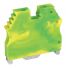 Borne de jonction à vis de terre 2,5 à 4mm² - pas 6mm - vert/jaune - IMO