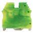 Borne de jonction à vis de terre 2,5 à 4mm² - pas 6mm - vert/jaune - IMO