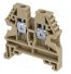 Borne de jonction à vis 4mm² - pas 6mm - beige - IMO