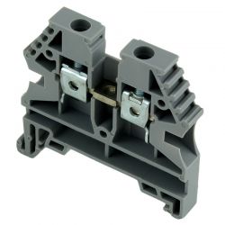 Borne de jonction à vis 4mm² - pas 6mm - grise - IMO