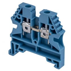 Borne de jonction à vis 4mm² - pas 6mm - bleue - IMO