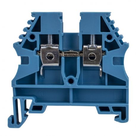 Borne de jonction à vis 4mm² - pas 6mm - bleue - IMO