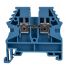 Borne de jonction à vis 4mm² - pas 6mm - bleue - IMO