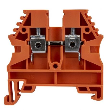 Borne de jonction à vis 4mm² - pas 6mm - orange - IMO