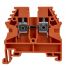 Borne de jonction à vis 4mm² - pas 6mm - orange - IMO