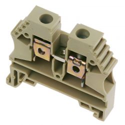 Borne de jonction à vis 6mm² - pas 8mm - beige - IMO