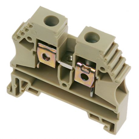 Borne de jonction à vis 6mm² - pas 8mm - beige - IMO Borne de jonction à vis 6mm² - pas 8mm - beige - IMO