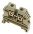 Borne de jonction à vis 6mm² - pas 8mm - beige - IMO