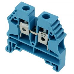 Borne de jonction à vis 6mm² - pas 8mm - bleue - IMO
