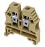 Borne de jonction à vis 10mm² - pas 10mm - beige - IMO