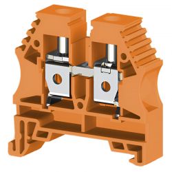 Borne de jonction à vis 10mm² - pas 10mm - orange - IMO